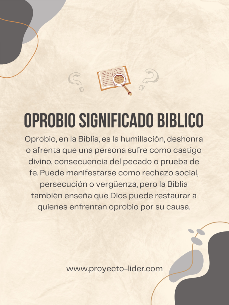 significado de oprobio en la biblia